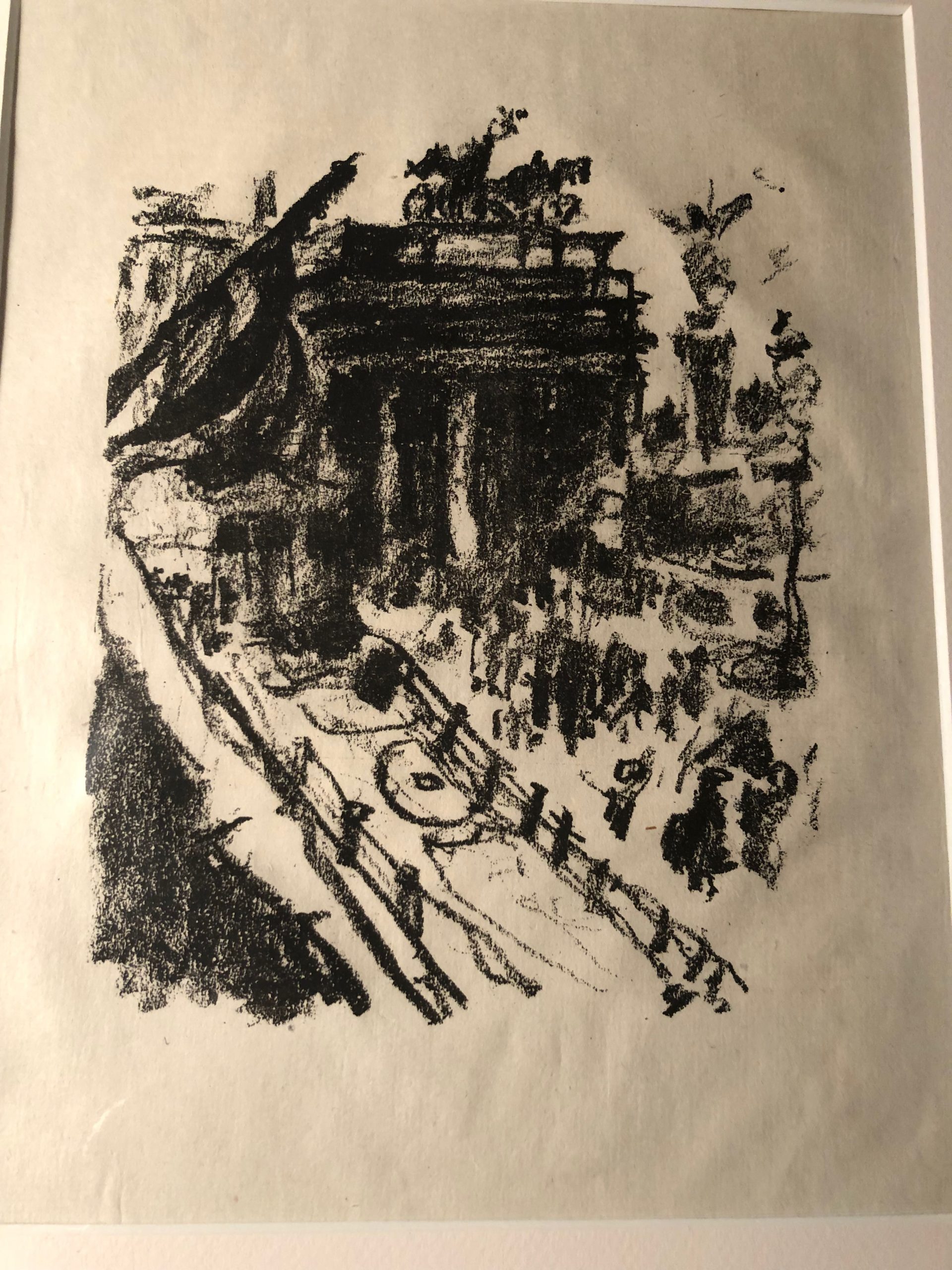 Lithographie Brandenburger Tor