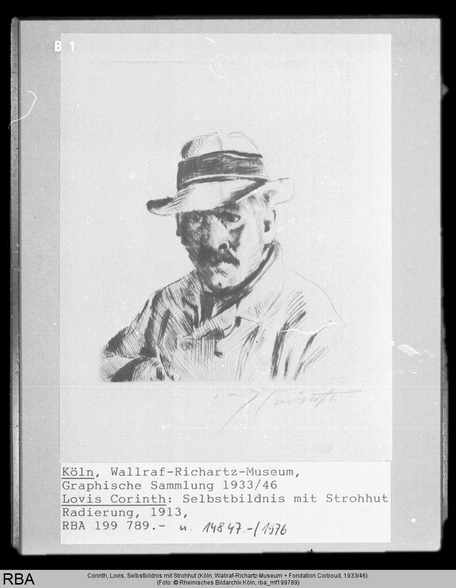 Selbstbildnis mit Strohhut